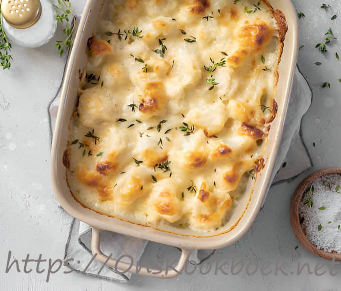 Heerlijk hartige Vlaamse klassieker. Werk dit bloemkool in kaassaus recept zalig af met 'n lekker krokant korstje in je oven. Snel, makkelijk en zalig genieten.