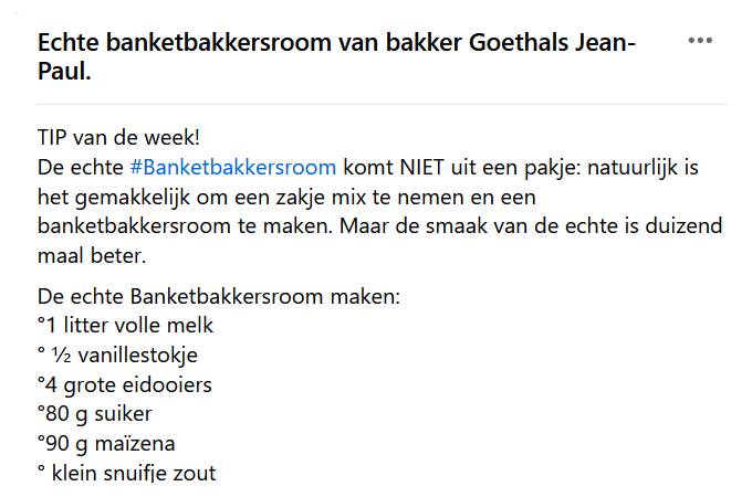 Banketbakkersroom zelf maken